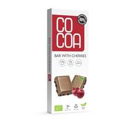 Comprimé blanc aux cerises BIO 40g, 60% de sucre en moins, snack low carb, chocolat à faible teneur en sucre de coco, parfait pour un régime pauvre en glucides
