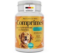 Comprimés Anti-Arthrose Anti-Inflammatoire Chien | Articulations Hanches Mobilité Douleur - Moule Verte Harpagophytum Glucosamine Chondroïtine MSM Gingembre - 100 Comprimés Sécables