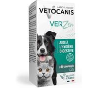 Comprimés contre les vers intestinaux - VETOCANIS - VerZen - Pour chien et chat - Boite de 30 comprimés
