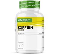 Comprimés de caféine de 200 mg chacun - 500 comprimés - Testé en laboratoire (teneur en ingrédients actifs et pureté) - Sans additifs indésirables - Hautement dosé - Végétalien - Qualité supérieure