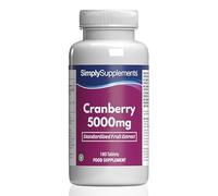 Comprimés de canneberge 5000 mg | Soutient le système immunitaire et protège contre le stress oxydatif | Convient aux végétaliens | 180 comprimés = 2 cures de mois | Fabriqué au Royaume-Uni