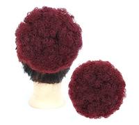Comprimés de cheveux pour femmes Afro bouffée cordon queue de cheval synthétique court crépus bouclés cheveux Afro chignon Extension postiches cheveux chignons for les femmes noires filles Bande de ch