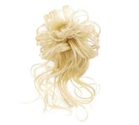 Comprimés de cheveux pour femmes Chignon désordonné morceau de cheveux ébouriffé chignon Extension de chignons élastique bandeau de cheveux morceaux de cheveux bouclés vague cheveux chignon chouchou f