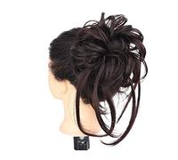 Comprimés de cheveux pour femmes Chignon ébouriffé synthétique désordonné avec des morceaux de bande de cheveux élastiques, super longs extensions de chignon ébouriffé for femmes queue de cheval Bande