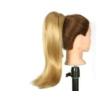 Comprimés de cheveux pour femmes Extensions de cheveux humains en queue de cheval Extensions de queue de cheval de 15 pouces enroulées autour d'un postiche en queue de cheval Bande de cheveux(Y75)