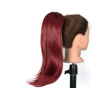 Comprimés de cheveux pour femmes Extensions de cheveux humains en queue de cheval Extensions de queue de cheval de 15 pouces enroulées autour d'un postiche en queue de cheval Bande de cheveux(Y74)