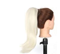 Comprimés de cheveux pour femmes Extensions de cheveux humains en queue de cheval Extensions de queue de cheval de 15 pouces enroulées autour d'un postiche en queue de cheval Bande de cheveux(Y71)