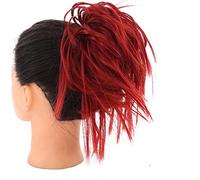 Comprimés de cheveux pour femmes Extensions de cheveux synthétiques chouchous queue de cheval postiches for femmes Messy Bun postiche postiche Extension de cheveux Bande de cheveux(Y195)