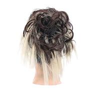 Comprimés de cheveux pour femmes Hair Buns Hair Piece Tousled Updo Curly Messy Bun Extension de cheveux Synthétique Wavy Scrunchies Chignon avec élastique en caoutchouc Postiche for femme Bande de che