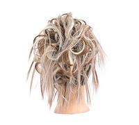 Comprimés de cheveux pour femmes Hair Buns Hair Piece Tousled Updo Curly Messy Bun Extension de cheveux Synthétique Wavy Scrunchies Chignon avec élastique en caoutchouc Postiche for femme Bande de che