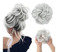 Comprimés de cheveux pour femmes Messy Bun Hair Piece Curly Large Hair Bun Chouchous Extensions Synthétiques Tousled Updo Postiches Bande de cheveux(Y37)