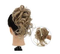 Comprimés de cheveux pour femmes Messy Bun Hair Piece, Messy Hair Bun Claw Clip Scrunchies for Women Tousled Updo Synthétique Wavy Curly Chignon Ponytail Hairpiece for Daily Wear Bande de cheveux(005)