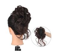 Comprimés de cheveux pour femmes Messy Bun Hair Piece, Messy Hair Bun Claw Clip Scrunchies for Women Tousled Updo Synthétique Wavy Curly Chignon Ponytail Hairpiece for Daily Wear Bande de cheveux(0011