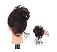 Comprimés de cheveux pour femmes Messy Bun Hair Piece, Messy Hair Bun Claw Clip Scrunchies for Women Tousled Updo Synthétique Wavy Curly Chignon Ponytail Hairpiece for Daily Wear Bande de cheveux(007)