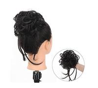 Comprimés de cheveux pour femmes Messy Bun Hair Piece, Super Long Tousled Updo Hair Buns Extension Wavy Chouchou Queue de Cheval Postiches avec Bande de Cheveux Élastique for Femmes Filles Bande de ch