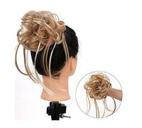 Comprimés de cheveux pour femmes Messy Bun Hair Piece, Super Long Tousled Updo Hair Buns Extension Wavy Chouchou Queue de Cheval Postiches avec Bande de Cheveux Élastique for Femmes Filles Bande de ch