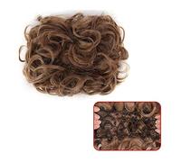 Comprimés de cheveux pour femmes Messy Bun Hair piece Synthétique Messy Hair Bun Ponyail Extension Updo Peignes Clip en queue de cheval Curly Chignon Postiche for les femmes de mariage Bande de cheveu
