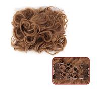 Comprimés de cheveux pour femmes Messy Bun Hair piece Synthétique Messy Hair Bun Ponyail Extension Updo Peignes Clip en queue de cheval Curly Chignon Postiche for les femmes de mariage Bande de cheveu