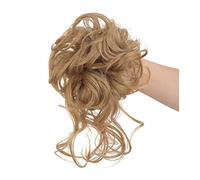 Comprimés de cheveux pour femmes Messy Bun Hair Piece, Synthétique Tousled Updo Hair Buns Extension Elastic Hair Band Hair Pieces Curly Chignon Donut Scrunchie for Women Bande de cheveux(10 UK)