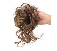 Comprimés de cheveux pour femmes Messy Bun Hair Piece, Synthétique Tousled Updo Hair Buns Extension Elastic Hair Band Hair Pieces Curly Chignon Donut Scrunchie for Women Bande de cheveux(24)