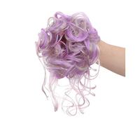 Comprimés de cheveux pour femmes Messy Bun Hair Piece, Synthétique Tousled Updo Hair Buns Extension Elastic Hair Band Hair Pieces Curly Chignon Donut Scrunchie for Women Bande de cheveux(28)