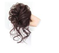 Comprimés de cheveux pour femmes Messy Bun Hair Piece Tousled Updo Chignons Cheveux Extension Élastique Bande De Cheveux Cheveux Super Long Bouclés Ondulés Chignon Chignon Chouchou for Les Femmes Band