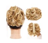 Comprimés de cheveux pour femmes Messy Bun Hair Piece Tousled Updo Hairpiece Wavy Curly Scrunchies Clip in Claw Hair Bun Synthétique Griffe Clip Chignon Extensions de Cheveux for Femmes Bande de cheve