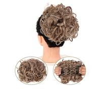 Comprimés de cheveux pour femmes Messy Curly Hair Bun Extensions Synthétique Updo Postiche Chignons Easy Stretch Peignes Clip dans les extensions de queue de cheval for les femmes Bande de cheveux(27H