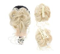 Comprimés de cheveux pour femmes Messy Curly Hair Bun Hair Scrunchies Extension, 1PCS Curly Wavy Synthétique Bun Hair Piece Griffe Clip Chignon Chignon for Femmes Filles Bande de cheveux(11)