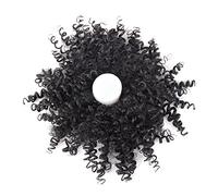 Comprimés de cheveux pour femmes Messy Hair Bun Postiche Afro Kinky Curly Hair Bun Postiche Extensions de Cheveux Synthétique Court Afro Chignon Élastique Bande De Caoutchouc Chignons Bande de cheveux