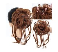 Comprimés de cheveux pour femmes Morceaux de cheveux chignon désordonnés, super longs ébouriffés chignon chignon extension chignon chignon synthétique bouclé queue de cheval avec bande de cheveux élas