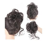 Comprimés de cheveux pour femmes Synthétique Curly Wavy Bun Hair Extension Messy Claw Clip Chignon Hair Bun Curly Wig Claw in Bun Messy Chignons Extensions de cheveux for femmes Bande de cheveux(SW207