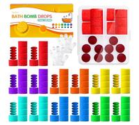 Comprimés de colorant de bain pour enfants, 140 capsules de colorant de bain moussant non toxique sans parfum pour créer un colorant de bain amusant, 7 comprimés de colorant de bain pour enfants