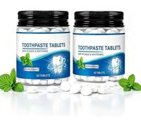 Comprimés de dentifrice à croquer Menthe Fraîche, 62 comprimés à base de nano-hydroxyapatite, nettoient les taches superficielles et rafraîchissent l'haleine.