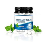 Comprimés de dentifrice à croquer Menthe Fraîche, 62 comprimés à base de nano-hydroxyapatite, nettoient les taches superficielles et rafraîchissent l'haleine.