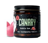 Comprimés de dentifrice avec hydroxyapa canari en forme de chewing-gum : reminéralisant, sans fluor, complètement naturel avec xylitol, idéal pour les enfants, sans plastique, 126
