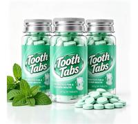 Comprimés de dentifrice probiotiques solides à la menthe, comprimés à croquer pour un sourire éclatant, pour un nettoyage interdentaire complet et une haleine fraîche longue durée.