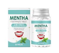 Comprimés de dentifrice solides,30 comprimés nettoyage profond blanchissant - Pastilles dentifrices,Pour Usage Domestique, Extérieur, Voyage d'Affaires, Hôtel