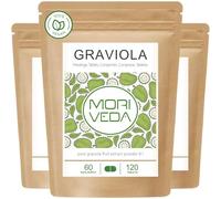 Comprimés de Graviola 2000mg - 6 mois d'approvisionnement - extrait naturel de fruit de graviola avec vitamine C et antioxydants - à haute dose, végétalien et sans gluten - 360 comprimés de MoriVeda