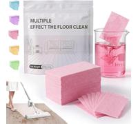 Comprimés de Nettoyage pour Sols 200 Pièces - Tablettes Effervescentes Multi-Surfaces, Dissolution Rapide, Concentré Sans Rinçage pour Carrelage, Bois Dur et Marbre (Pêche et hibiscus)