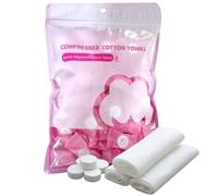 Comprimés de serviettes comprimées, 100pcs Mini Mini Disposable Face Tail, serviettes compactes compactes comprimées pour le camping Sport de voyage en plein air Salon beauté