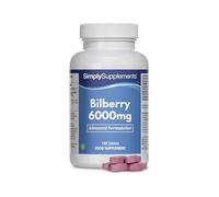 Comprimés d'extrait de myrtille | Formule puissante de 6000 mg | 180 comprimés = jusqu'à 3 mois d'approvisionnement | Convient aux végétaliens et aux végétariens | Vitamine B2 ajoutée