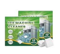 Comprimés nettoyants et détartrants pour machines à glaçons 2025 (12 unités) - Nettoyant sûr pour machines à glaçons automatiques, élimine le calcaire et les odeurs (2 PCS)