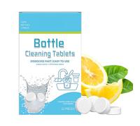 Comprimés nettoyants pour bouteilles d'eau, bouteilles et bouteilles en verre, solution de purification rafraîchissante pour voyage, dortoir, salle de sport, appartement