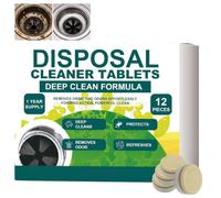 Comprimés nettoyants pour l'élimination des ordures 12 unités, désodorisants moussants pour le drain de l'évier de cuisine, comprimés nettoyants moussants pour l'élimination, dosettes de (1 pièces)
