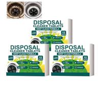 Comprimés nettoyants pour l'élimination des ordures 12 unités, désodorisants moussants pour le drain de l'évier de cuisine, comprimés nettoyants moussants pour l'élimination, dosettes de (3PCS)
