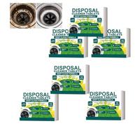 Comprimés nettoyants pour l'élimination des ordures 12 unités, désodorisants moussants pour le drain de l'évier de cuisine, comprimés nettoyants moussants pour l'élimination, dosettes de (6PCS)
