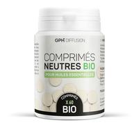 Comprimés Neutres Bio - Support pour huiles essentielles et liquides alimentaires - 60 comprimés - GPH Diffusion
