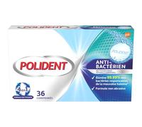 Comprimés Pour Appareil Dentaire Anti-Bactérien POLIDENT - la boîte de 36comprimés Lot De 4 - Par Lot