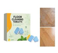 Comprimés pour Nettoyage de Sols pour Balayage,Solution de 12 pastilles solubles à serpillière,Nettoyant Ménager pour Sols - pour Maison Cuisine Salle de Bain Entrée Balcon Appartement Bureau